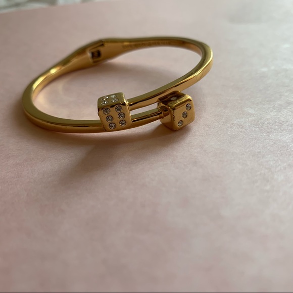 kate spade Jewelry - Kate Spade gold dice bangle bracelet kate spade Jewelry - Kate Spade gold dice bangle bracelet